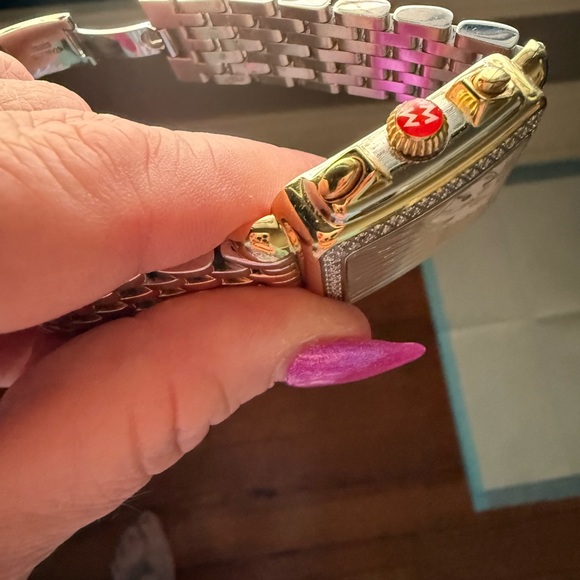 Michele Deco Madison Diamond Two-Tone 18k/SS Diamond Dial Watch $4000 - Picture 11 of 14